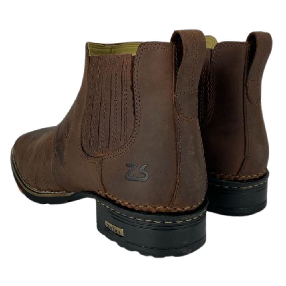 mastia_4.5 1本 Botina Masculina Zebu Couro Mustang Terra Escamada Ref:57040 MS 05