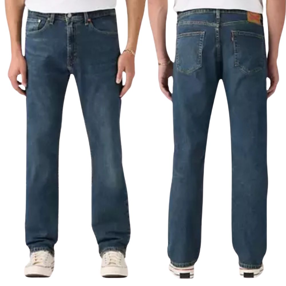 Calça Masculina Levi's 505 Regular Stretch Lavagem Média Ref: 005052141