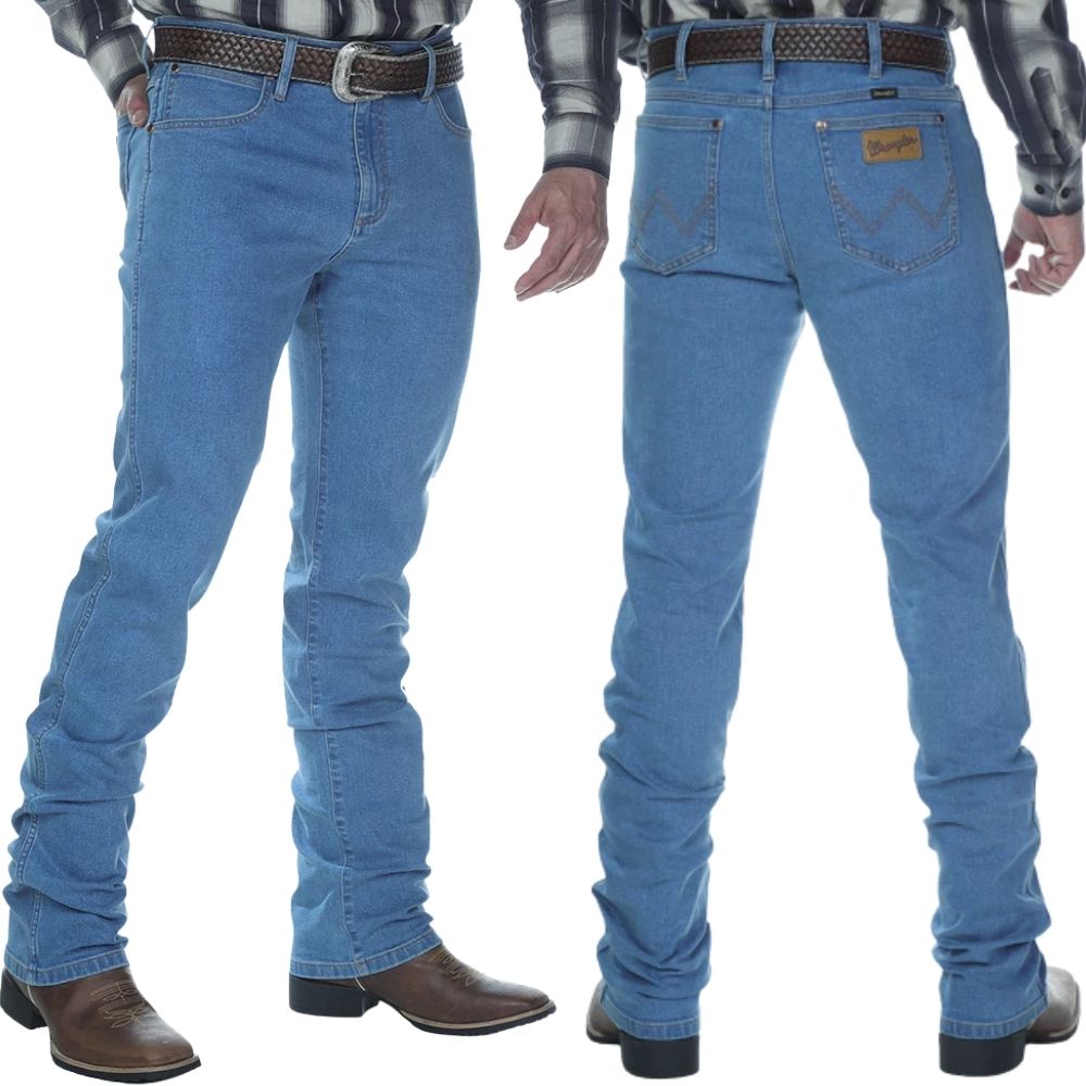 Calça Masculina Wrangler 36M Slim Fit Cowboy Cut Azul Médio  Ref:36MACHD36