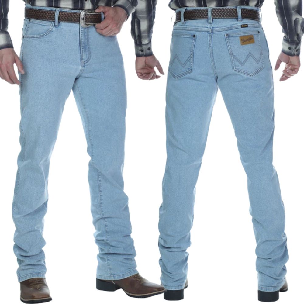 Calça Masculina Wrangler 36M Slim Fit Cowboy Cut Lavagem Clara Ref:36MACDS36