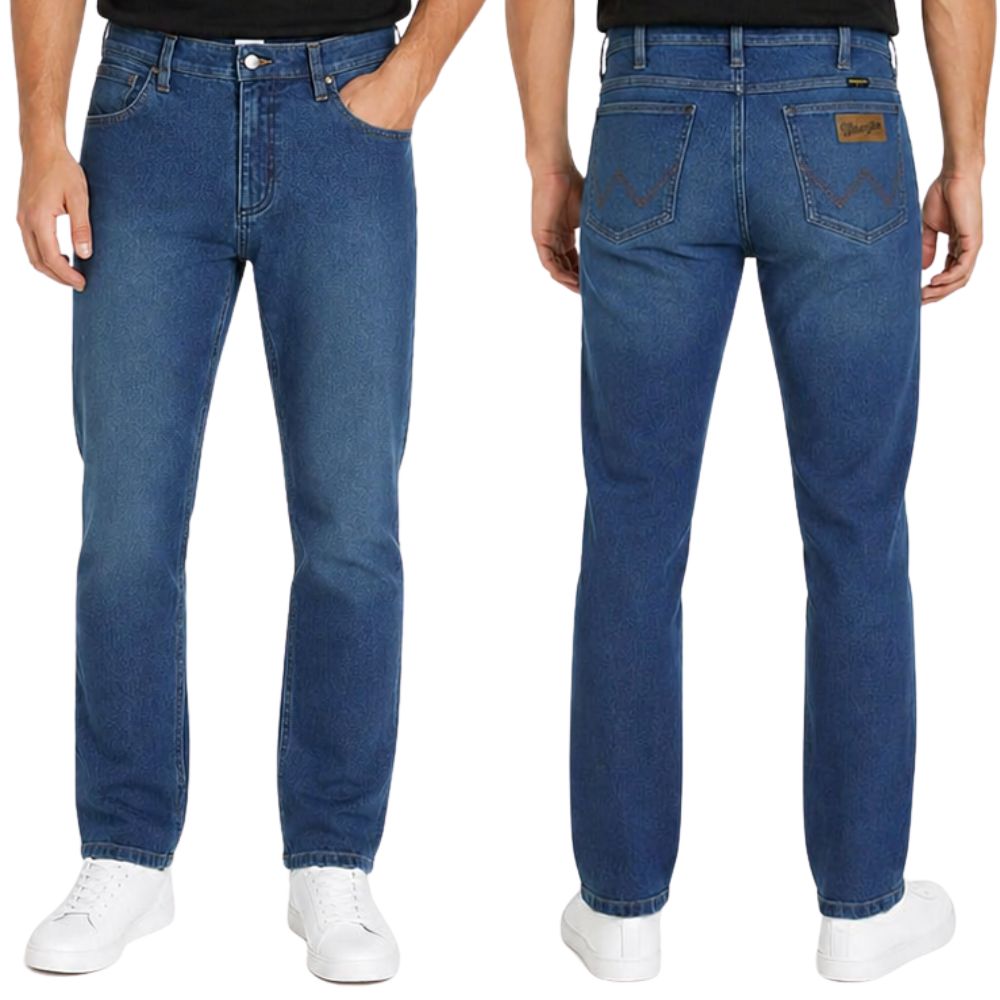 Calça Masculina Wrangler Lycra 11MWZ Icons Slim Lavagem Média - Ref:W1MZUG330UN