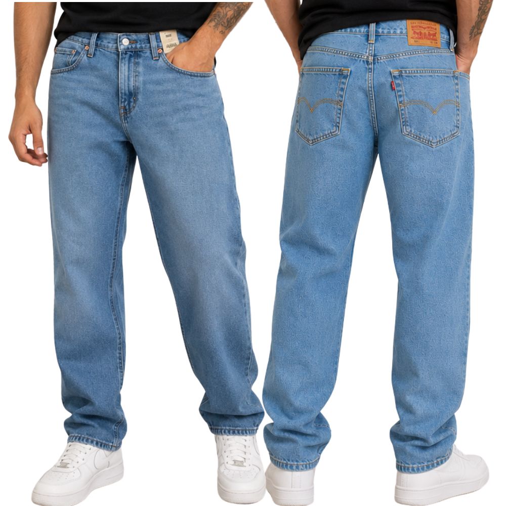 Calça Masculina Levi's 505 Regular Stretch Lavagem Clara - REF:LB5050068