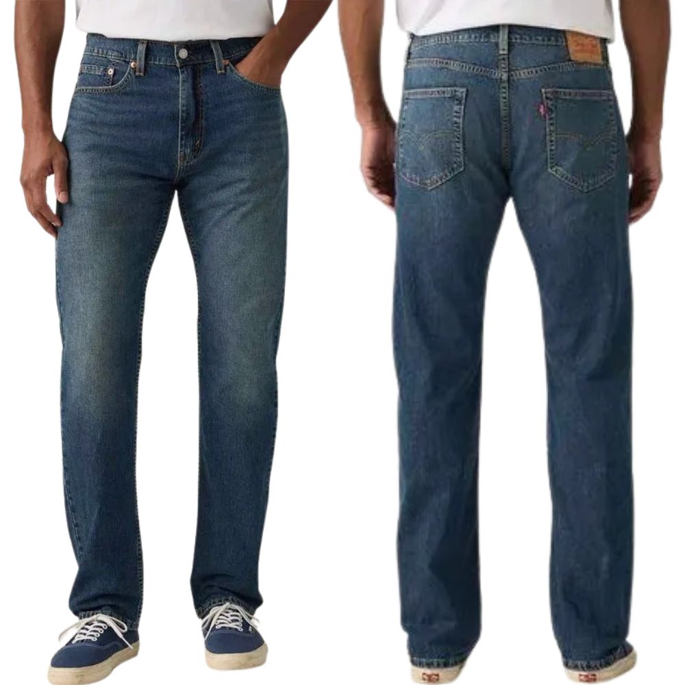 Calça Masculina Levi's 505 Regular Stretch Lavagem Escura - REF:005053281