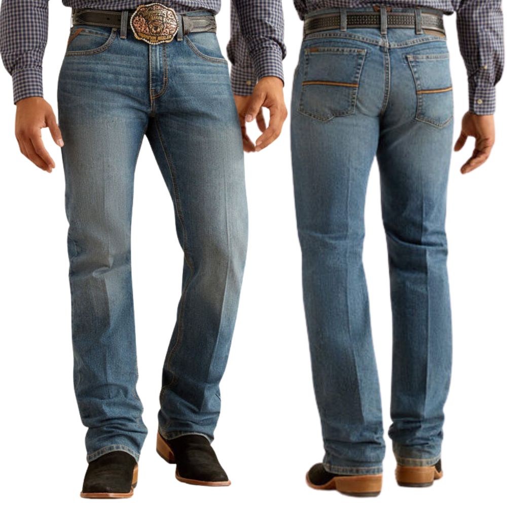 Calça Masculina Ariat Jeans Hamilton M5 Straight Stretch 2x More Durable Ref: 10045391