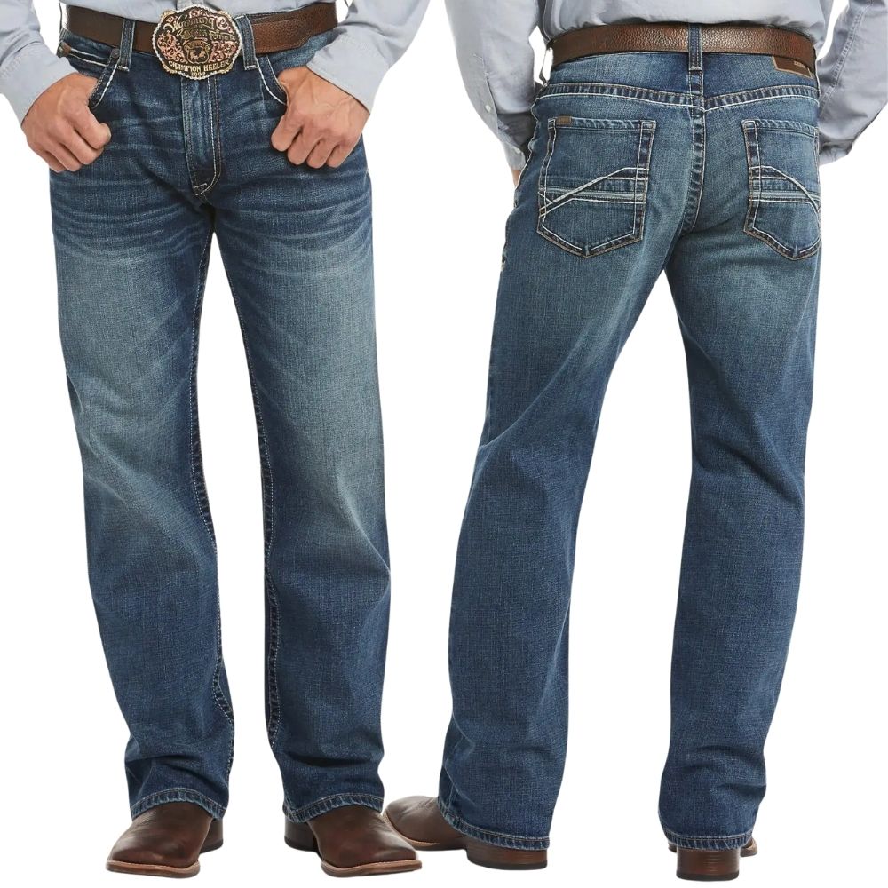 Calça Masculina Ariat Jeans M4 Relaxed Bootcut Silverton Stretch Ref: 10023455