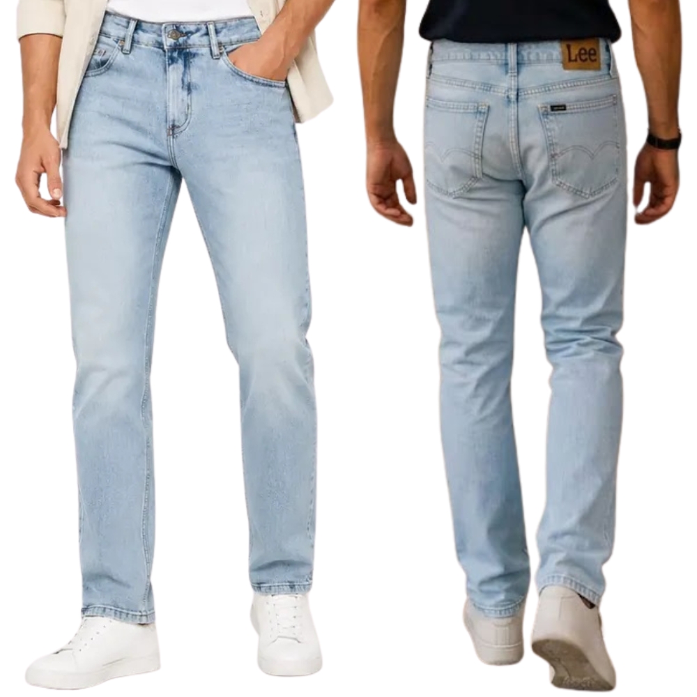 Calça Masculina Lee 101'S Classic Fit Stretch New Soft Up Lavagem Clara Ref:1503L