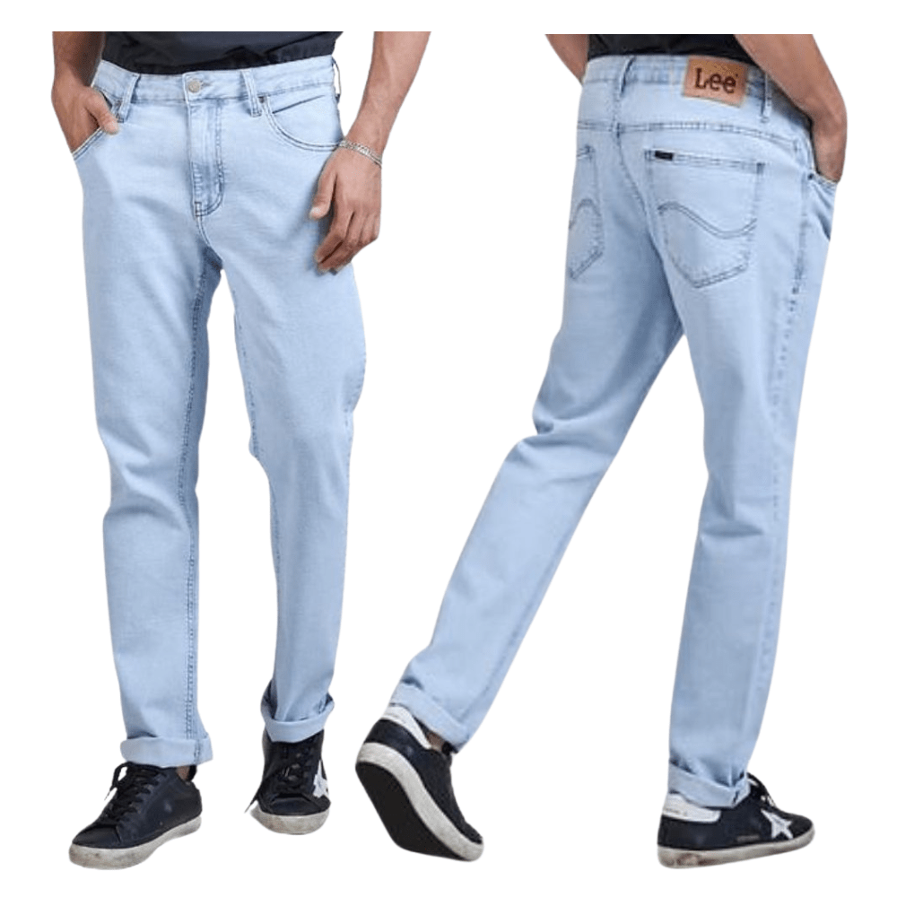 Calça Masculina Lee Jeans Azul Claro Daren Regular Fit Oman Smow Reta - Ref. 2039L