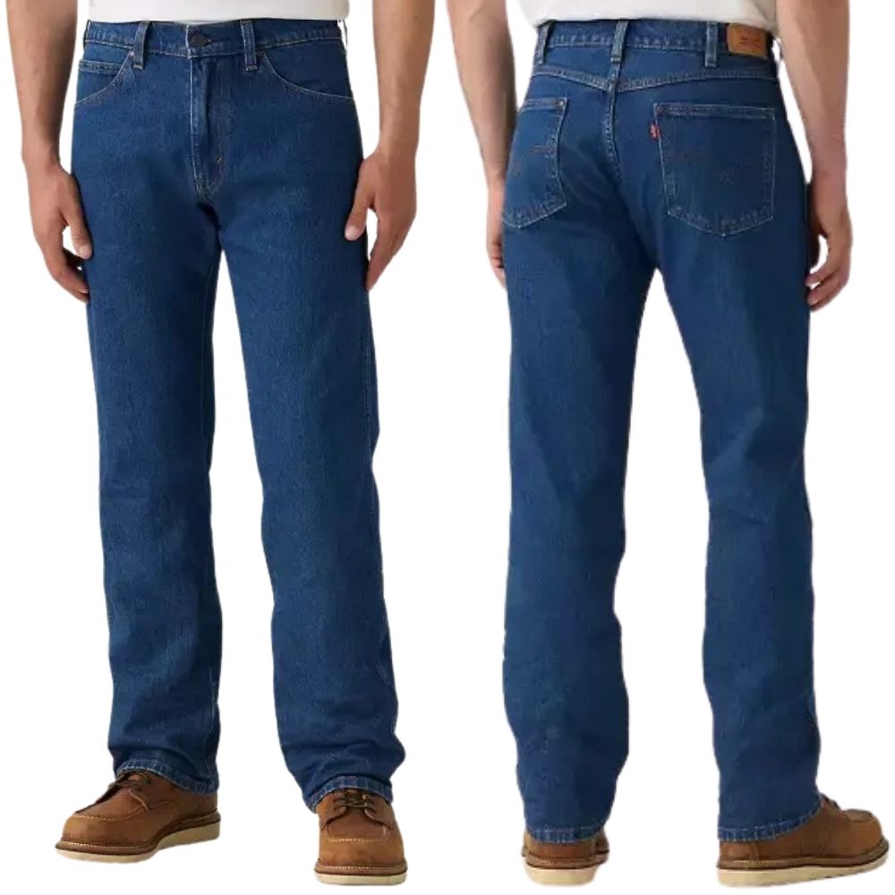 Calça Masculina Levi's Jeans Azul 557 For Cowboys Western Straight Stretch Ref:001Y00003