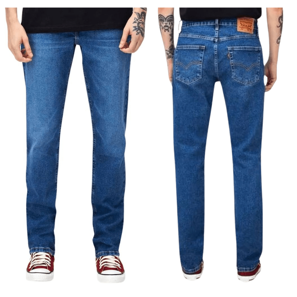 Calça Masculina Levi's Jeans Azul Stonado 511 Slim de Stretch Reta Ref.LB5110056