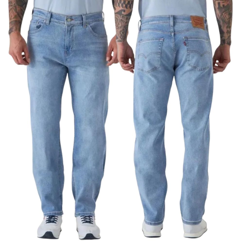 Calça Masculina Levi's Jeans Claro 505 Regular Com Strech Ref:LB5050063
