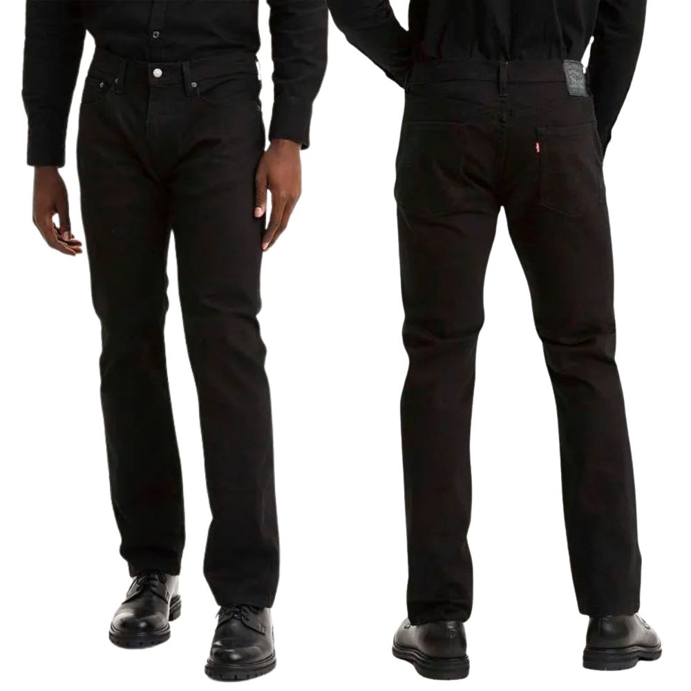 Calça Masculina Levi's Jeans Preto 514 Straight Com Stretch Ref: 005140730