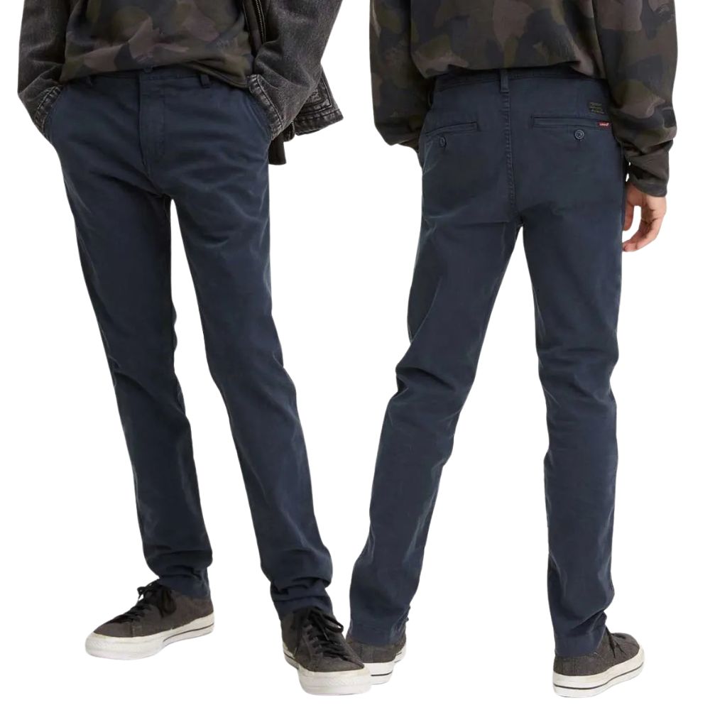 Calça Masculina Levi's XX Chino Slim Taper Com Strech Azul Marinho Ref:171990013
