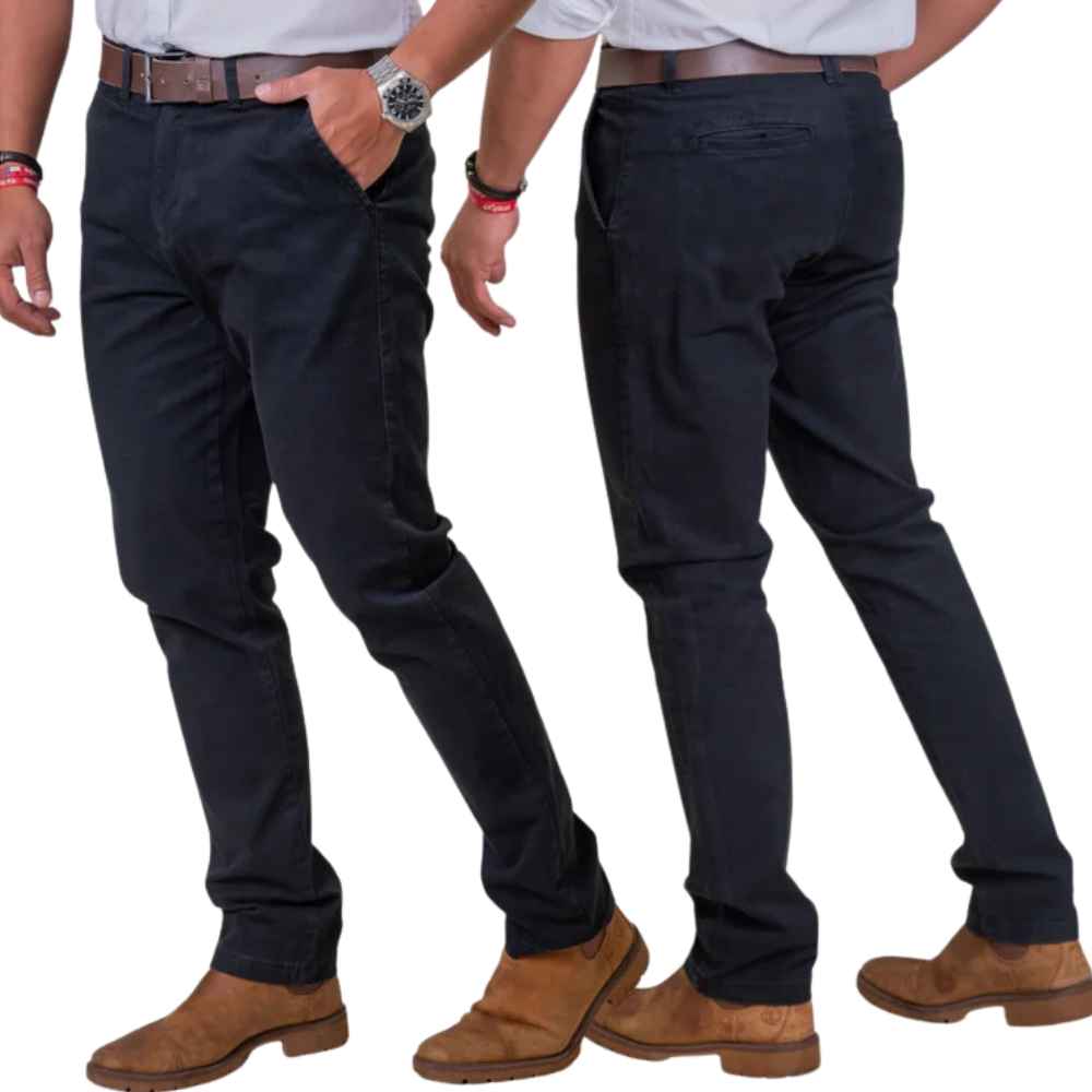 Calça Masculina Texas Farm Sarja Preto Casual Bootcut Ref: PDMS001