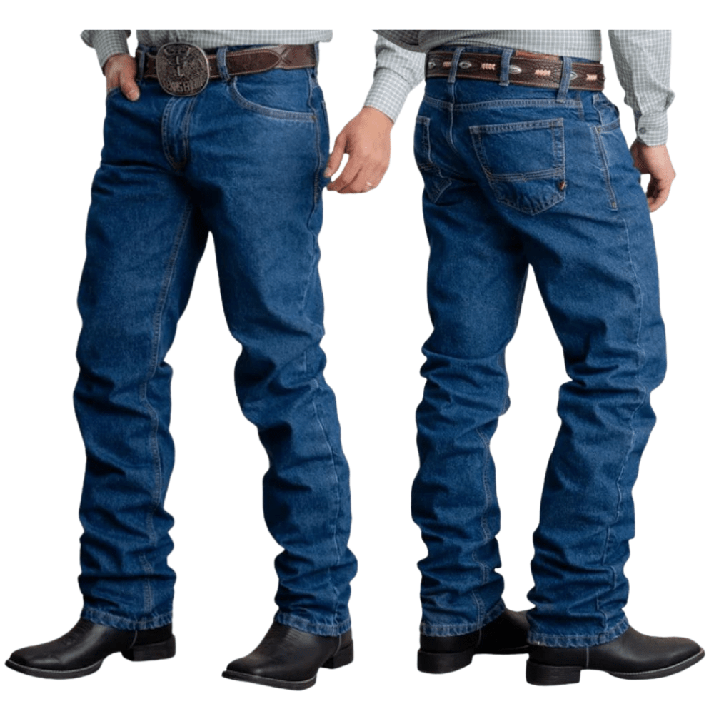 Calça Masculina Texas Farm Style Four Hard Azul Escuro Ref:PDM004