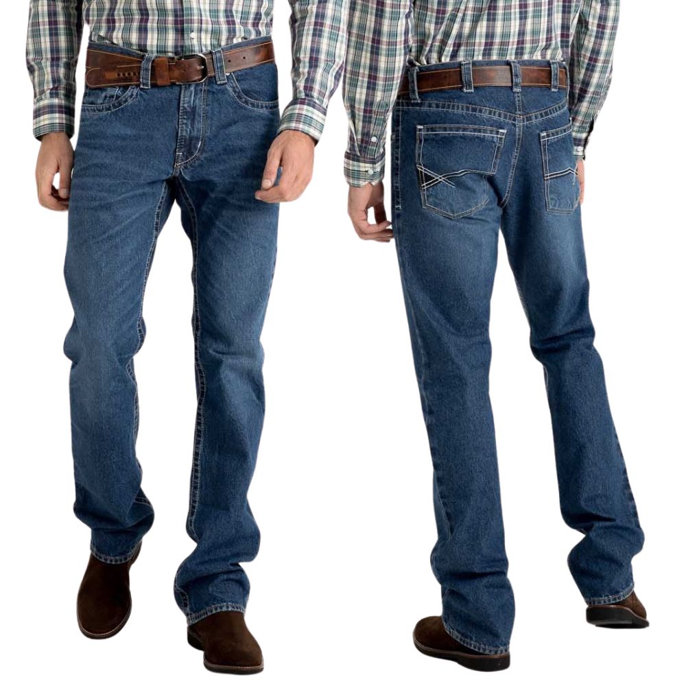 Calça Masculina TXC Jeans Bronco Azul Relaxed Fit 14 Oz Com Bordado No Bolso Ref:18322