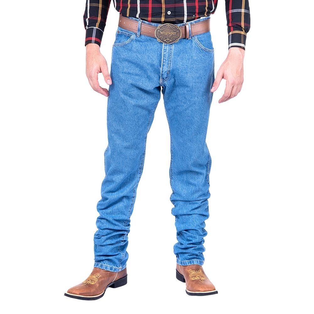 Calça Masculina Wrangler Jeans 47M Premium Performance Azul Médio REF: 47MACGK37 UN