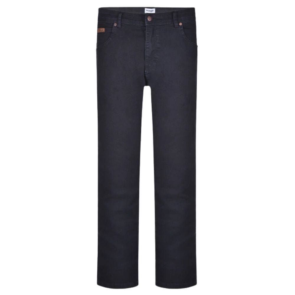 Calça Masculina Wrangler Jeans Preto Lycra Urban Texas Regular Ref:WM1202UN