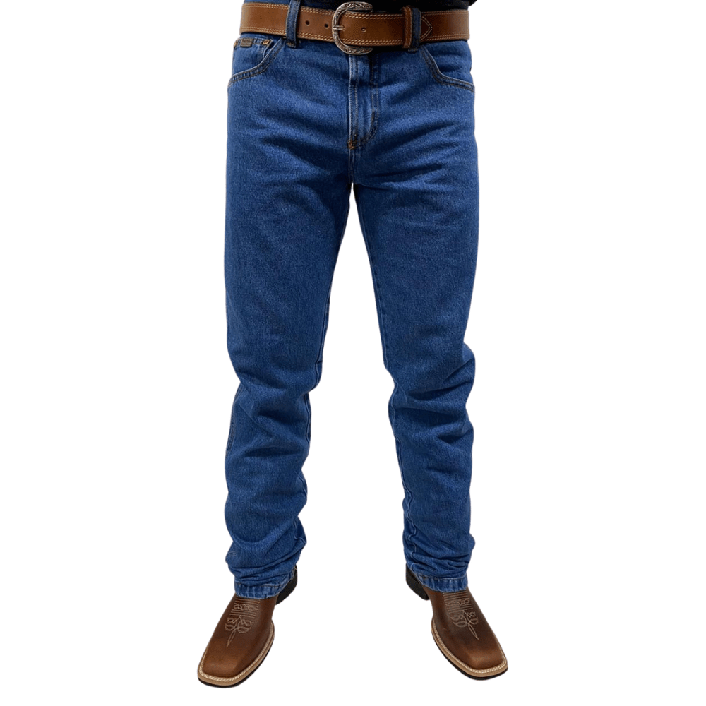 Calça Jeans Country Masculina Pura Raça Azul Escuro