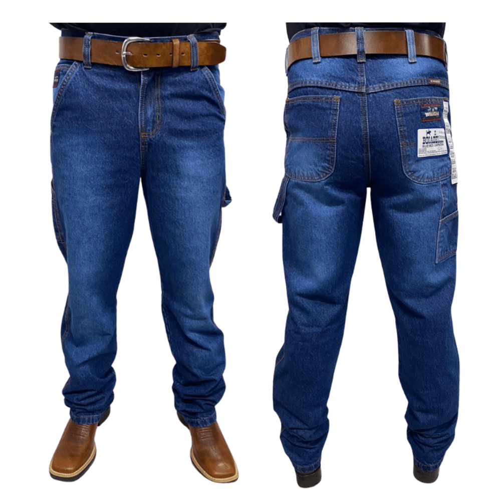 Calça Jeans Masculina Carpinteira Os Boiadeiros 100% Algodão