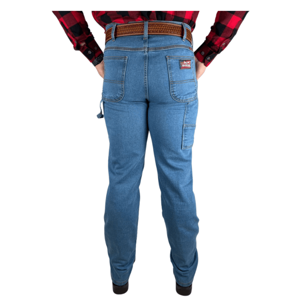 Calça Masculina Carpinteira Os Boiadeiros Azul Claro Badana