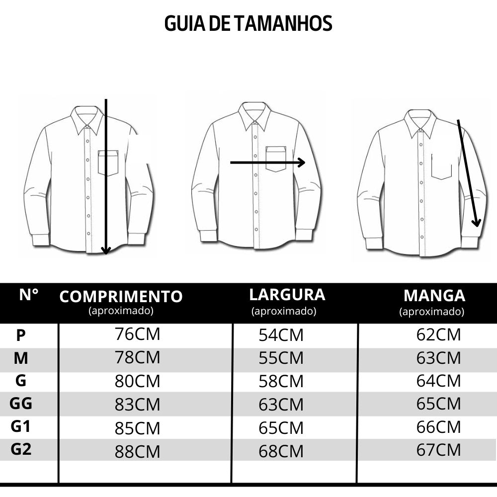 Camisa Masculina Laço Forte Manga Longa Preto Liso Logo Preto Ref