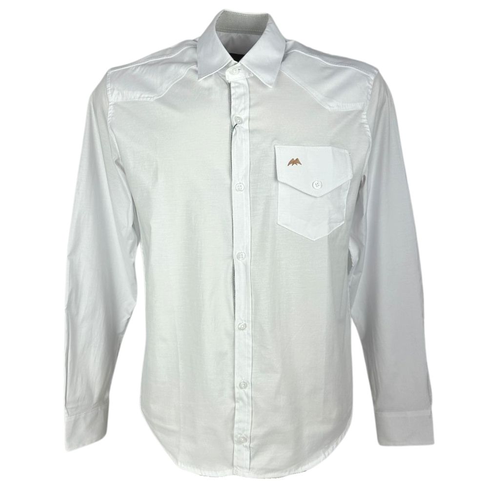 Camisa Masculina MX 72 Concept Fit Com Elastano Branco Ref: 24112