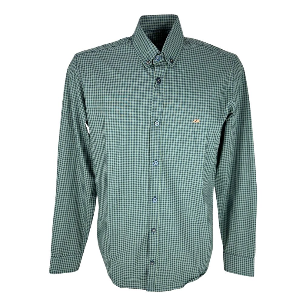 Camisa Masculina MX 72 Concept Fit Xadrezinha Verde Ref: 24110