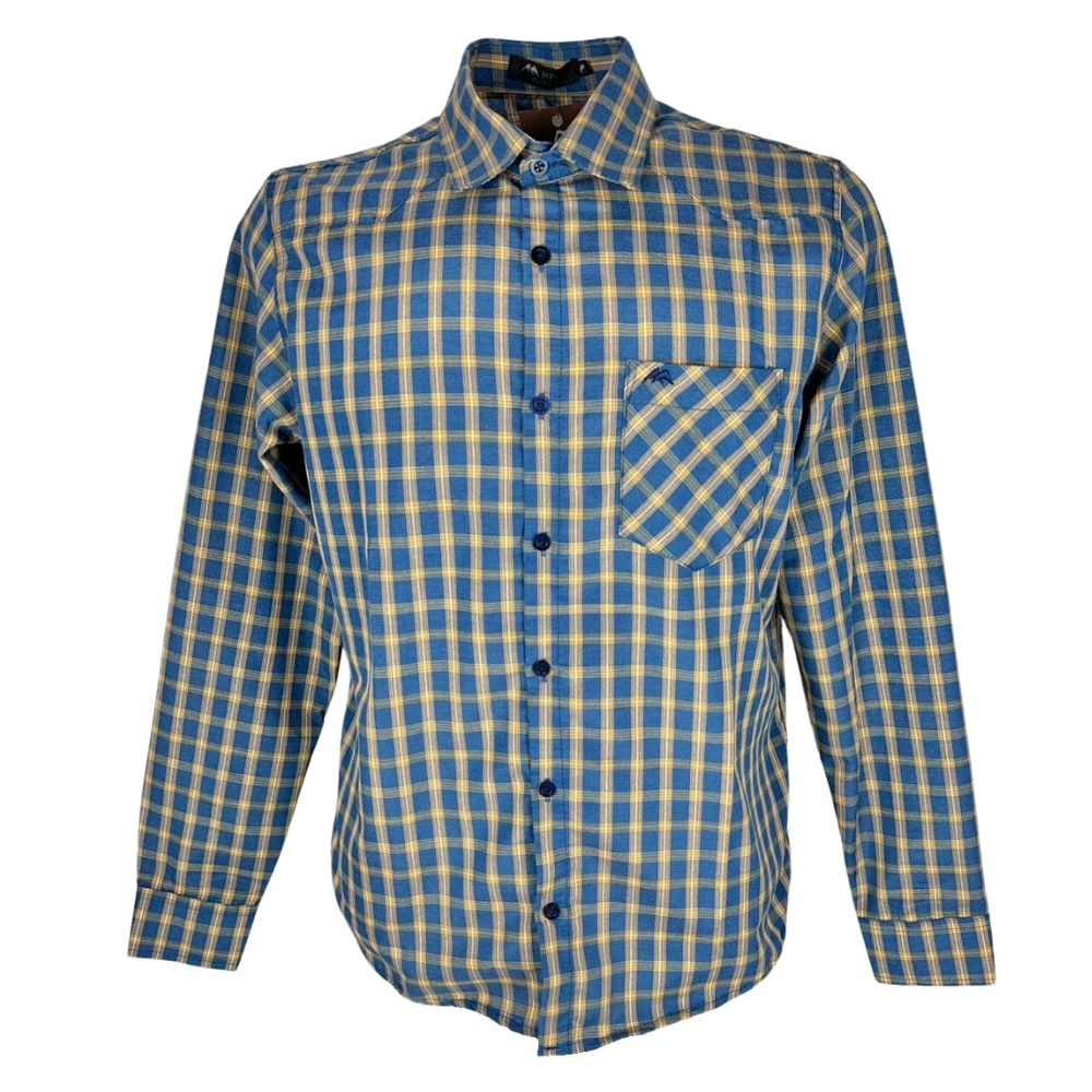 Camisa Masculina MX 72 Concept Tradicional Xadrez Azul Ref: 19016