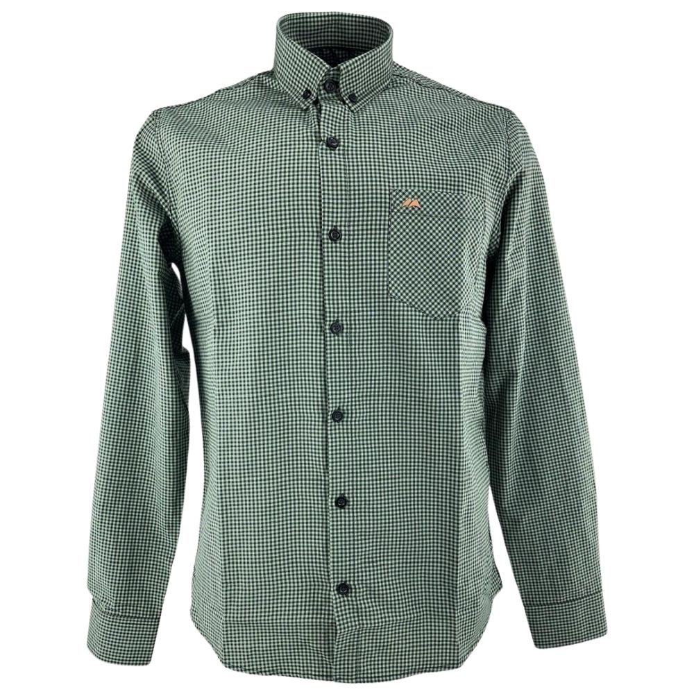 Camisa Masculina MX 72 Country Manga Longa Xadrez Miudo Verde/Preto Turim Ref: 25564