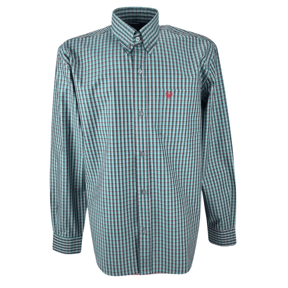 Camisa Masculina Radade Manga Longa Xadrez Verde Escuro Ref:XN FIFTY