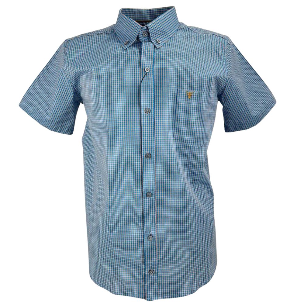 Camisa Masculina Texas Farm Xadrez Manga Curta Ref:CAC801/CAC804
