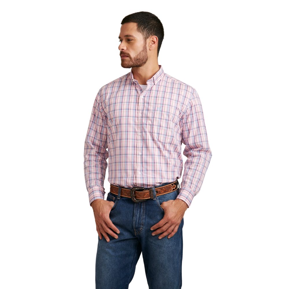 Camisa Masculina TXC Custom Rosa e Azul - Ref: 2941L