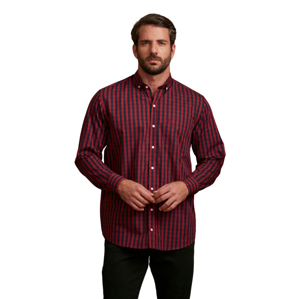 Camisa Masculina TXC Custom Vermelho Manga Longa - Ref: 2932L