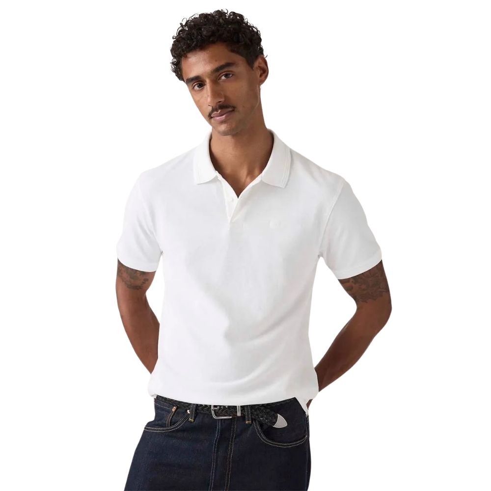 Camisa Polo Masculina Levi's Branco Com Logo Ref:005FM0000