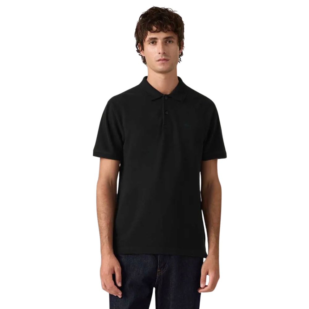 Camisa Polo Masculina Levi's Preto Com Logo Pequeno Em Preto Ref:005FM0002