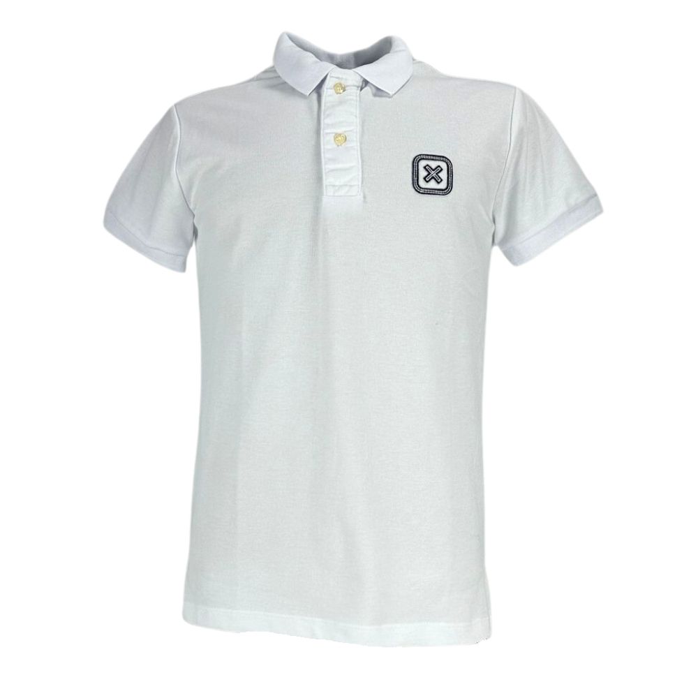 Camisa Polo TXC Masculina Custom Manga Curta Branco Bordado Em Preto Ref: 6740