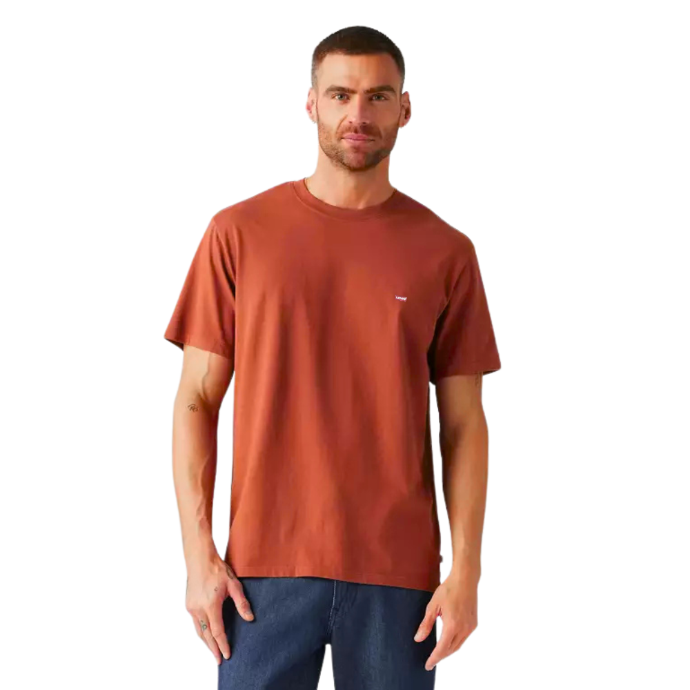 Camiseta Masculina Levi's Manga Curta Básica Laranja Terra REF: LB0020194
