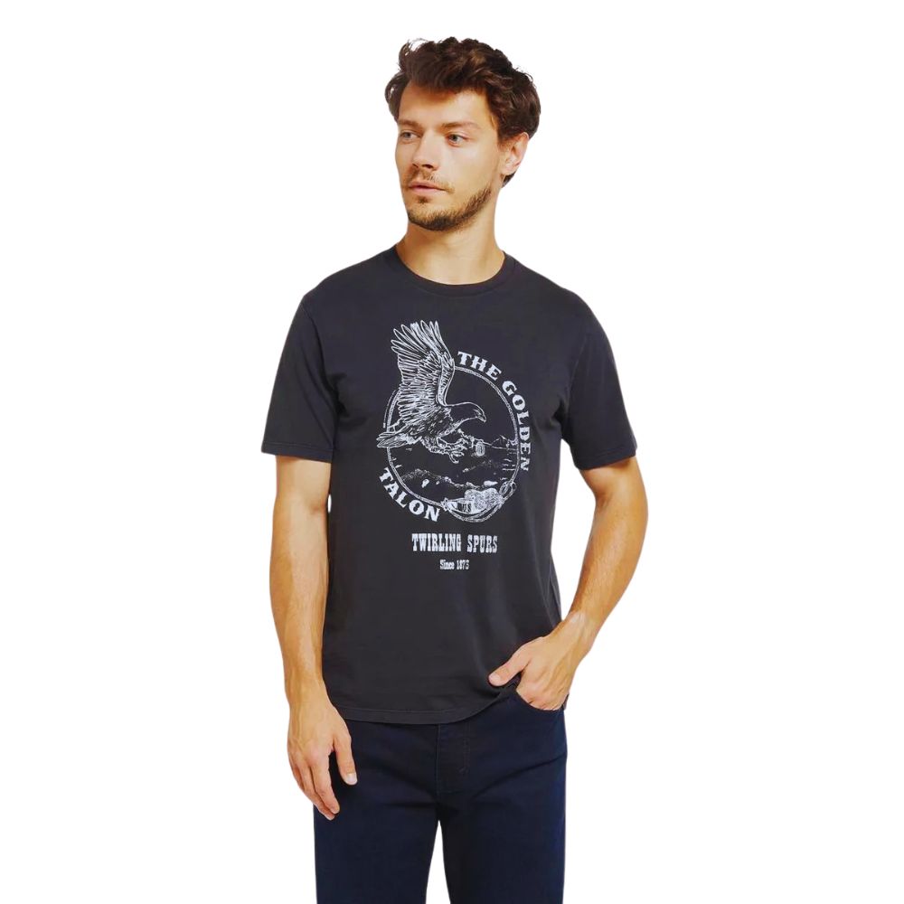 Camiseta Masculina Levi's Manga Curta Preto E Branco Gavião Talon Ref: LB001-0573