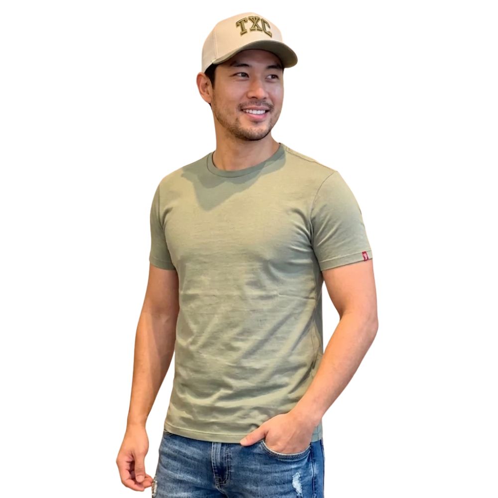 Camiseta Masculina Levi's Slim Manga Curta Verde Básica Ref: LB0020262