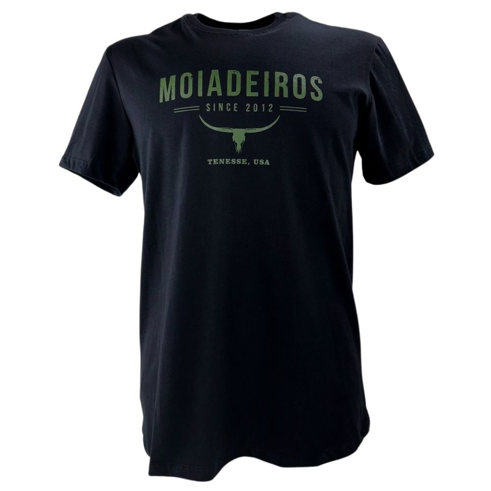 Camiseta Masculina Os Moiadeiros Preta Manga Curta Com Estampa Ref: MC764