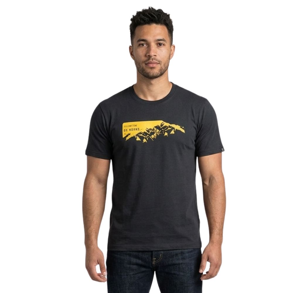 Camiseta Masculina Ox Horns Preta Com Estampa Amarela Ref:1884