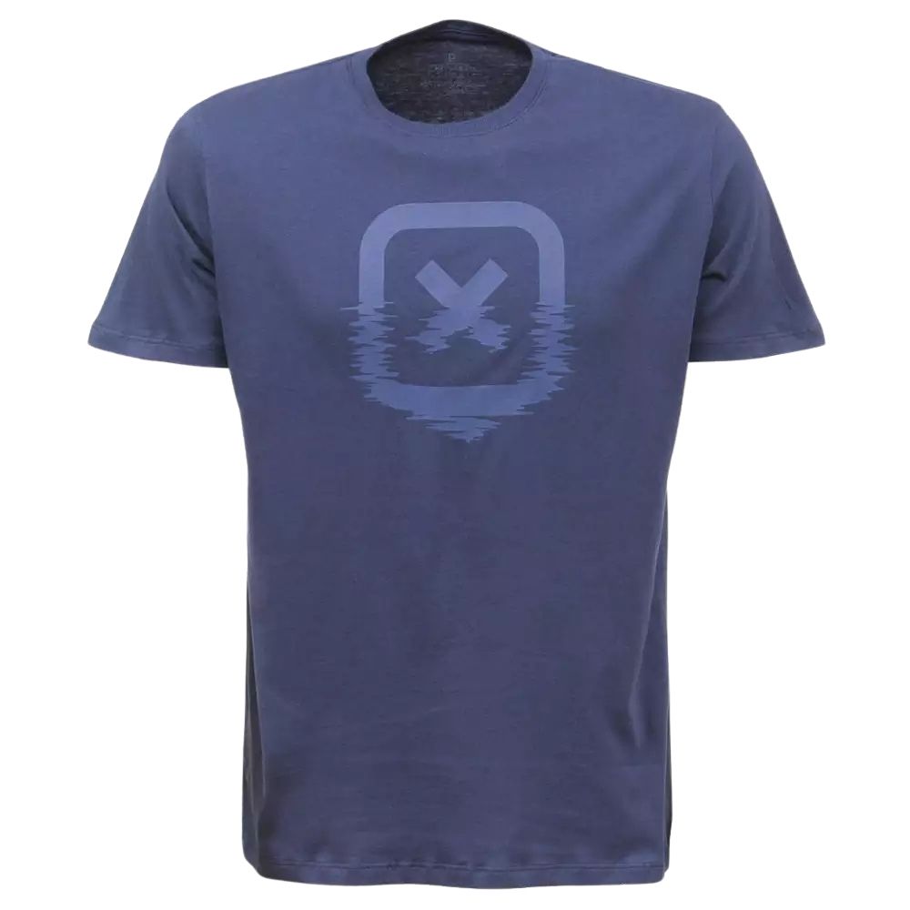 Camiseta Masculina TXC Manga Curta Regular Meia Malha Azul Marinho Estampada Ref:192590