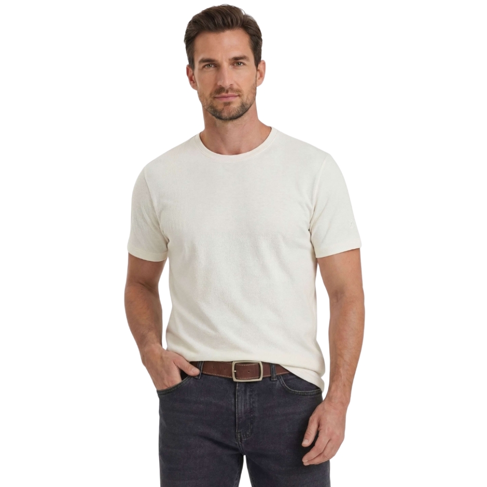Camiseta Masculina TXC Manga Curta Textura Regular Off White Ref:193005