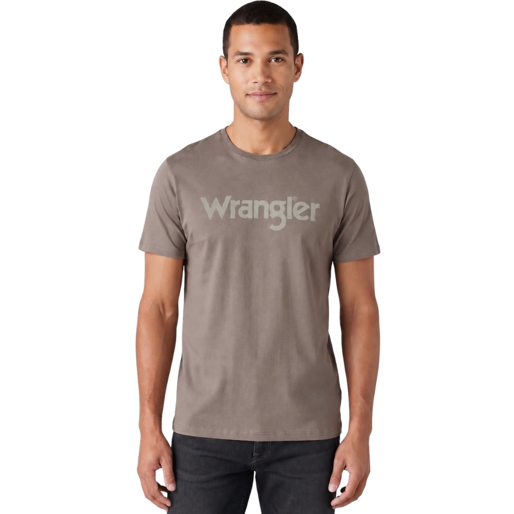 Camiseta Masculina Wrangler T-Shirt Básica Marrom Estampado REF: WN5517CP
