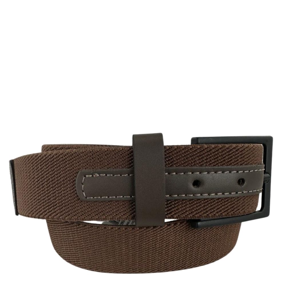 Cinto Masculino Badana Couro Especial Café Elástico Ref: X231221101