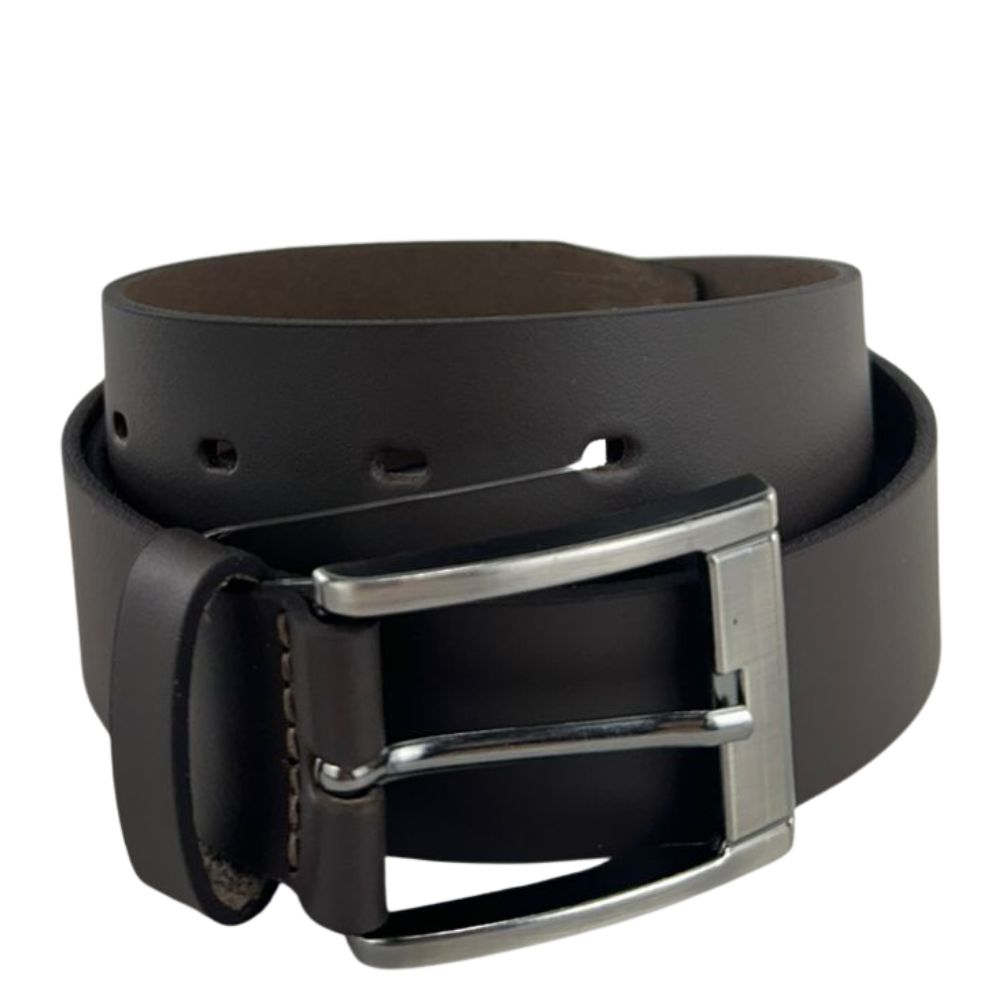 Cinto Masculino Badana Couro Especial Café Smalb Liso Ref:X219374101