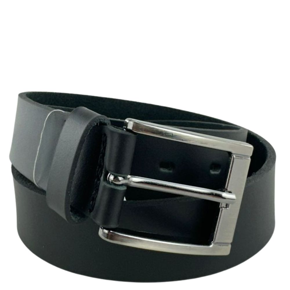 Cinto Masculino Badana Couro Especial Preto Smalb Liso Ref:X219374751