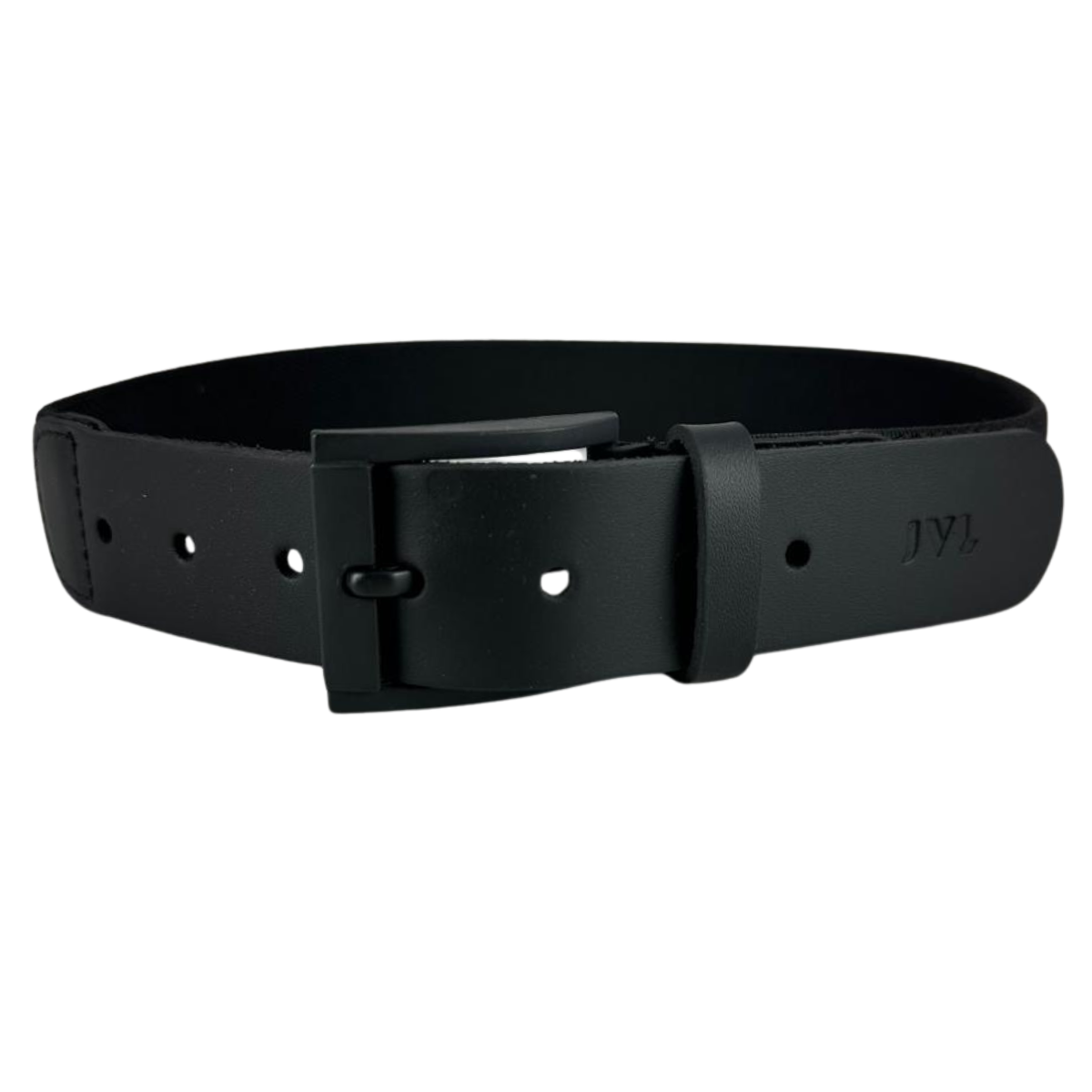 Cinto Masculino Javali Couro e Elástico Preto Com Fivela Preta Ref JC255