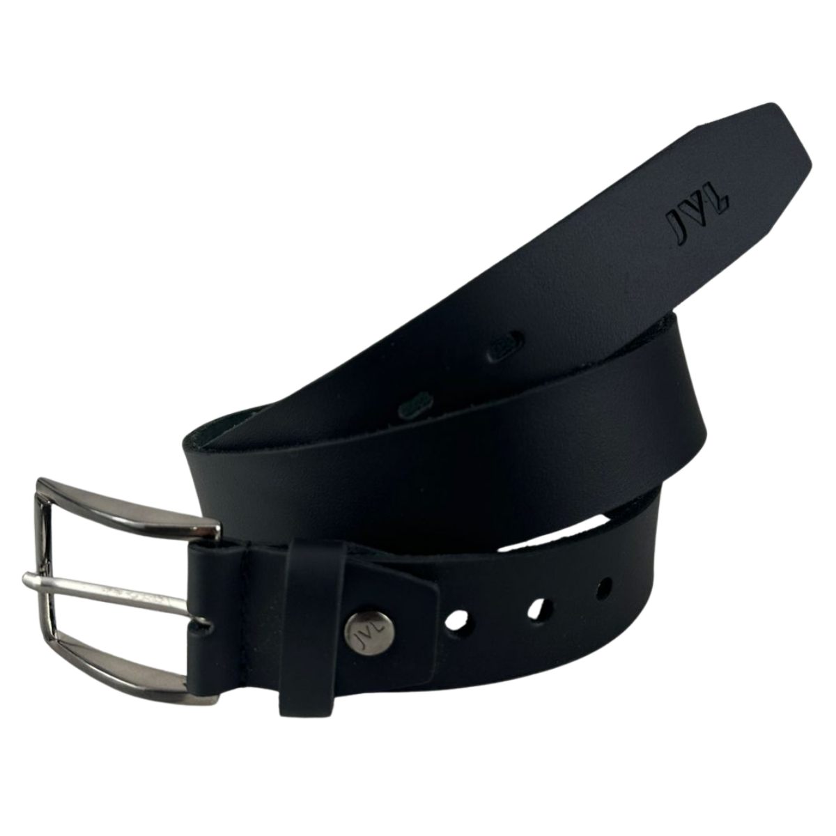 Cinto Masculino Javali Couro Soleta Preto Com Ajuste na Fivela - Ref.JC224