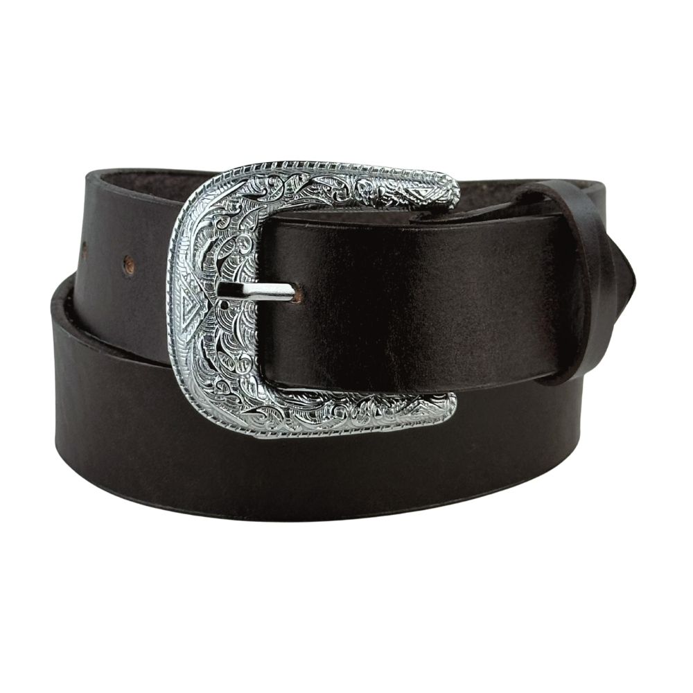 Cinto Masculino Pyramid Country Marrom Escuro Couro Liso Ref.PY6600